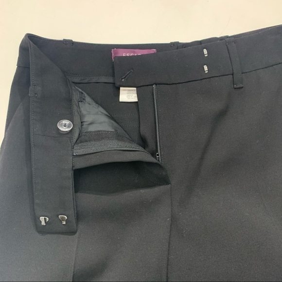 ESCADA wool Sleek Chic Solid Black Dress Pants women’s 30 - Picture 9 of 10